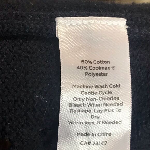 Talbots Blue Crochet Button Up Cardigan Medium - Picture 5 of 7